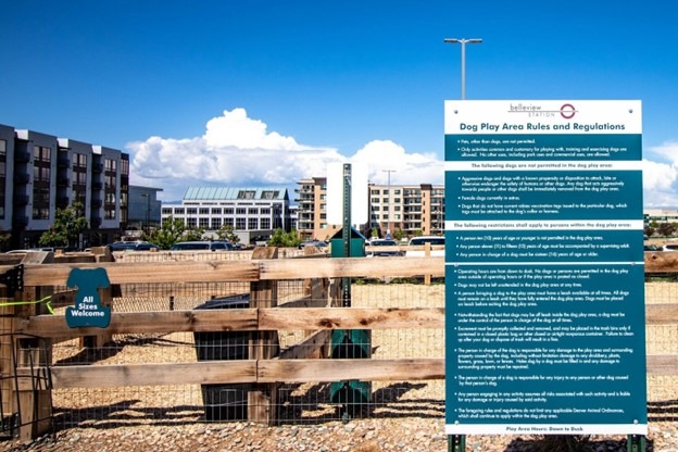 Dog play area rules and regulations